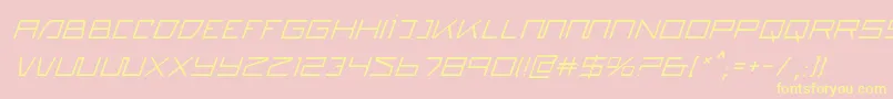 Шрифт quasitroni – жёлтые шрифты на розовом фоне