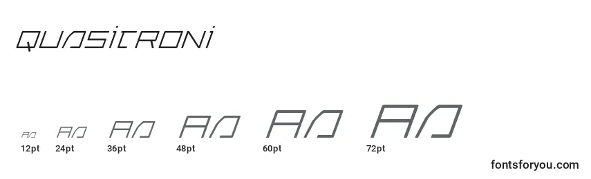 Размеры шрифта Quasitroni (137723)