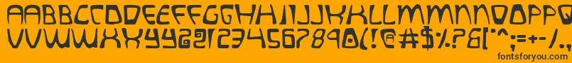 quatl Font – Black Fonts on Orange Background