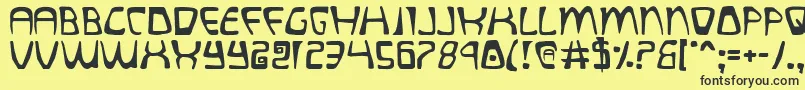 quatl Font – Black Fonts on Yellow Background