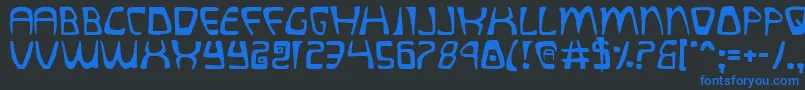 quatl Font – Blue Fonts on Black Background