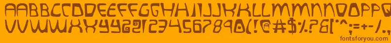 quatl Font – Brown Fonts on Orange Background
