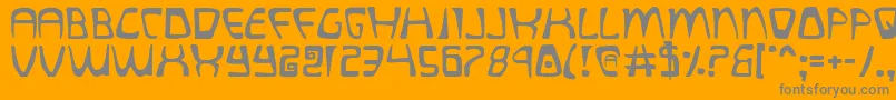 quatl Font – Gray Fonts on Orange Background