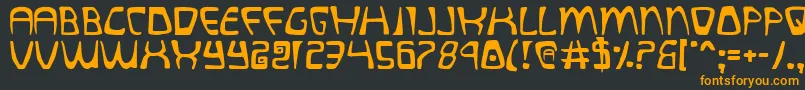 quatl Font – Orange Fonts on Black Background