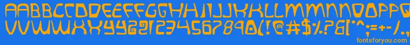 quatl Font – Orange Fonts on Blue Background