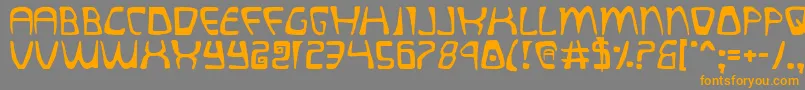 quatl-Schriftart – Orangefarbene Schriften auf grauem Hintergrund