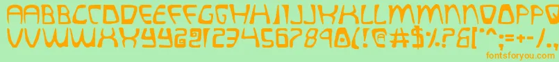 quatl Font – Orange Fonts on Green Background