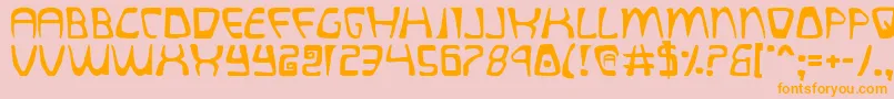 quatl Font – Orange Fonts on Pink Background