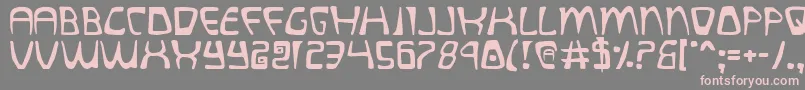quatl Font – Pink Fonts on Gray Background