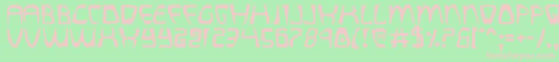 quatl Font – Pink Fonts on Green Background