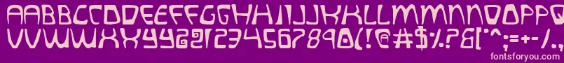 quatl Font – Pink Fonts on Purple Background