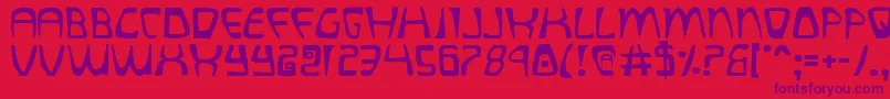 quatl Font – Purple Fonts on Red Background