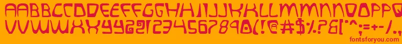 quatl Font – Red Fonts on Orange Background