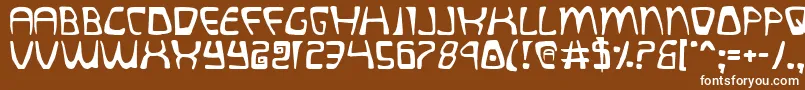 Шрифт quatl – белые шрифты на коричневом фоне