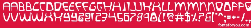 quatl Font – White Fonts on Red Background