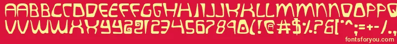 quatl Font – Yellow Fonts on Red Background