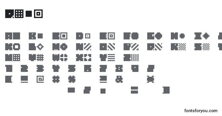 Schriftart Qube (137726) – Alphabet, Zahlen, spezielle Symbole