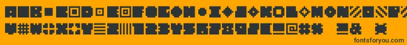 Qube Font – Black Fonts on Orange Background