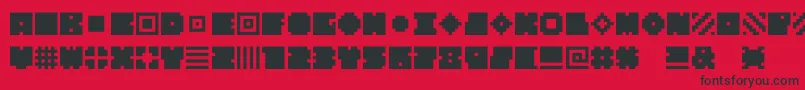 Qube Font – Black Fonts on Red Background
