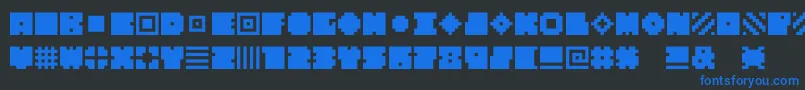 Qube Font – Blue Fonts on Black Background