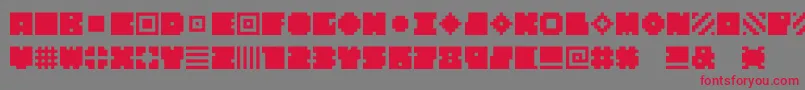 Qube Font – Red Fonts on Gray Background