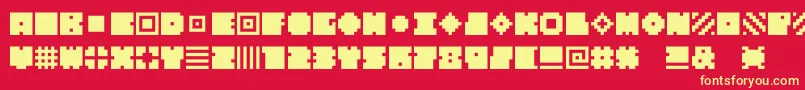 Qube Font – Yellow Fonts on Red Background