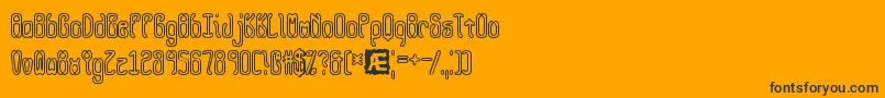 queasyol Font – Black Fonts on Orange Background