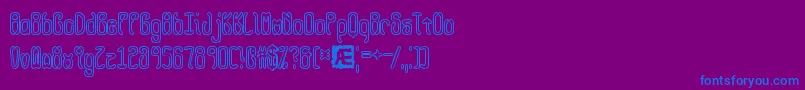 queasyol Font – Blue Fonts on Purple Background