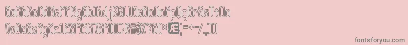 queasyol Font – Gray Fonts on Pink Background