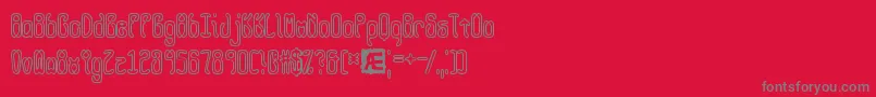 queasyol Font – Gray Fonts on Red Background