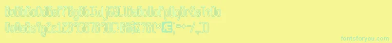 queasyol Font – Green Fonts on Yellow Background