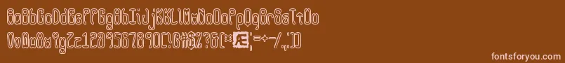 queasyol Font – Pink Fonts on Brown Background