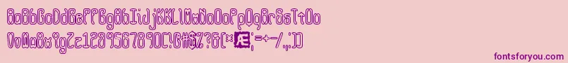 queasyol Font – Purple Fonts on Pink Background