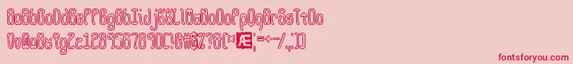 queasyol Font – Red Fonts on Pink Background