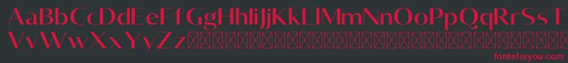 Quebec UL Font – Red Fonts on Black Background
