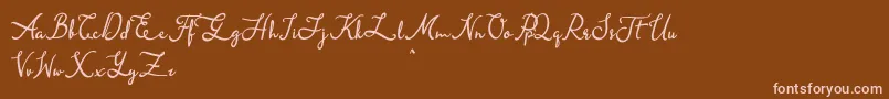 Queen Elena Font – Pink Fonts on Brown Background