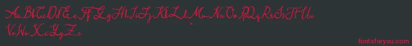 Queen Elena-Schriftart – Rote Schriften auf schwarzem Hintergrund