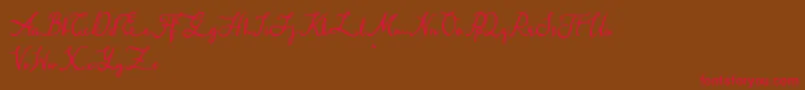 Queen Elena Font – Red Fonts on Brown Background