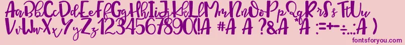 Queen Mataram Font – Purple Fonts on Pink Background