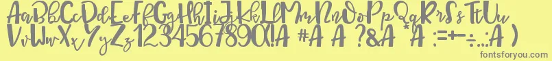 Queen Mataram Font – Gray Fonts on Yellow Background