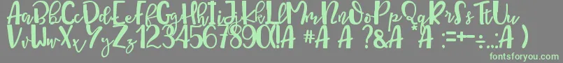 Queen Mataram Font – Green Fonts on Gray Background