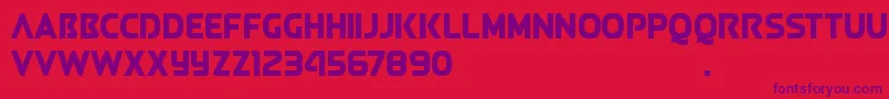Czcionka Queen of Camelot 2 0 D – fioletowe czcionki na czerwonym tle