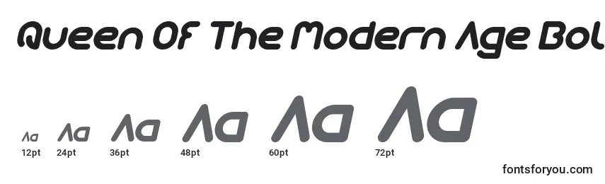 Größen der Schriftart Queen Of The Modern Age Bold Italic
