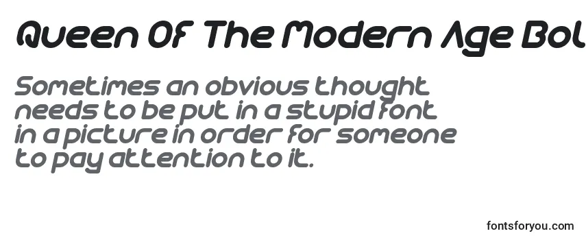 Queen Of The Modern Age Bold Italic Font