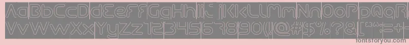 Queen Of The Modern Age Hollow inverse Font – Gray Fonts on Pink Background