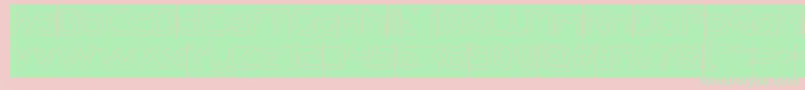 Queen Of The Modern Age Hollow inverse Font – Green Fonts on Pink Background