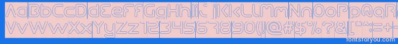 Queen Of The Modern Age Hollow inverse Font – Pink Fonts on Blue Background