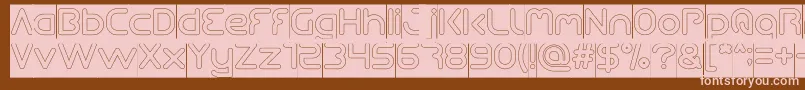 Queen Of The Modern Age Hollow inverse Font – Pink Fonts on Brown Background