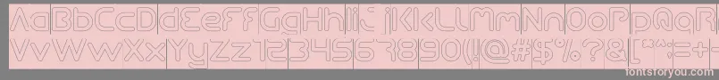 Queen Of The Modern Age Hollow inverse Font – Pink Fonts on Gray Background