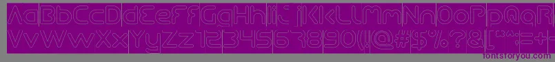 Queen Of The Modern Age Hollow inverse Font – Purple Fonts on Gray Background